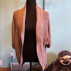 Maurices Tan Cardigan Sweater with Textured Knit and Open Front